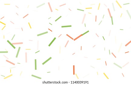 Confetti background abstract colorful pattern. Isolated on the white. Vector holiday illustration. Festive and stylish confetti background. Concept of happy birthday, party and holidays.