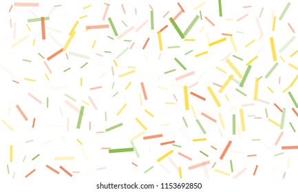 Confetti background abstract colorful pattern. Isolated on the white. Vector holiday illustration. Festive and stylish confetti background. Concept of happy birthday, party and holidays.