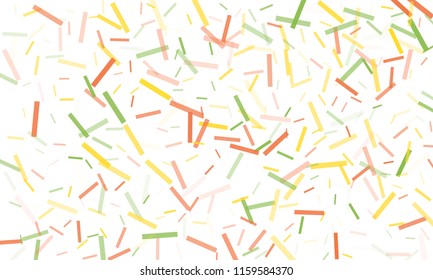 Confetti background abstract colorful pattern. Isolated on the white. Vector holiday illustration. Festive and stylish confetti background. Concept of happy birthday, party and holidays.