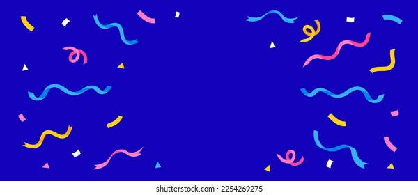 confetti background. Confetti banner. Vector illustration.