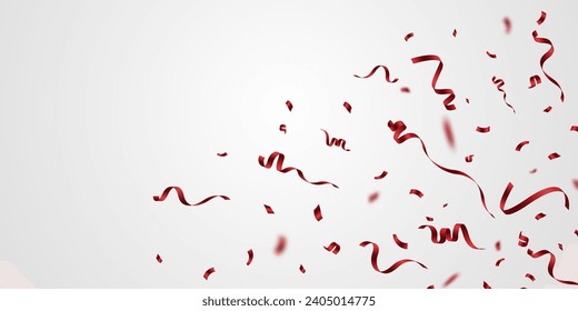 Konfetti-Hintergrund Schöne rote Farbe für Feierlichkeiten, Vektorgrafik