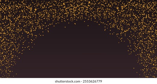 Confetti Background in Cartoon Style Perfect for Celebrations and Holidays. Party confetti decorations falls from sky. Anniversary frame isolated on dark background