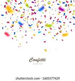 Confetti Background. Celebrate Birthday Party Vector Illustration