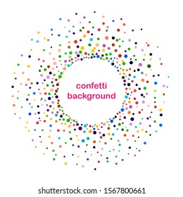 confetti background or color frame with circles