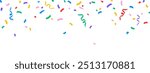 Confetti background. Colorful confetti border