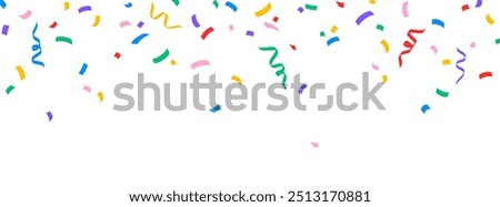 Confetti background. Colorful confetti border