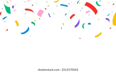 Confetti background. Colorful celebration border