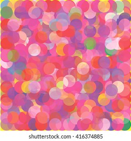 Confetti background, colorful circles
