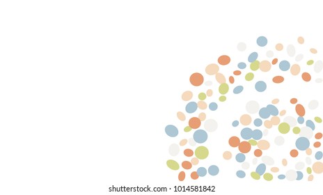 Confetti Background. Colorful Circles and Ellipses. Texture for Horizontal Poster
