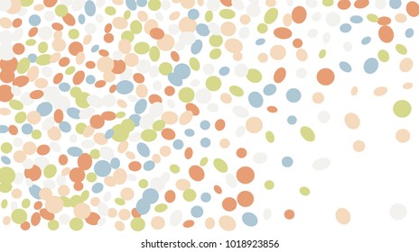 Confetti Background. Colorful Circles and Ellipses. Texture for Horizontal Poster