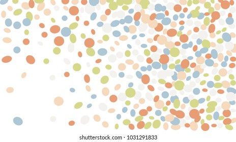 Confetti Background. Colorful Circles and Ellipses. Texture for Horizontal Poster