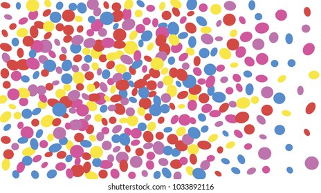 Confetti Background. Colorful Circles and Ellipses. Texture for Horizontal Poster