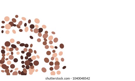 Confetti Background. Colorful Circles and Ellipses. Texture for Horizontal Poster