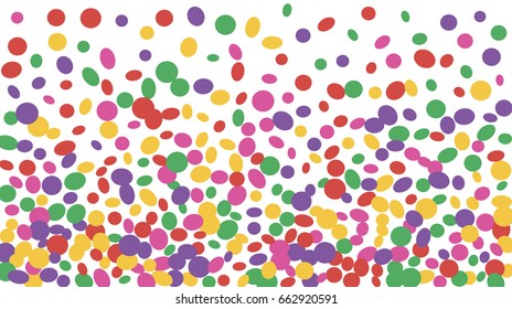Confetti Background. Colorful Circles and Ellipses. Texture for Horizontal Poster