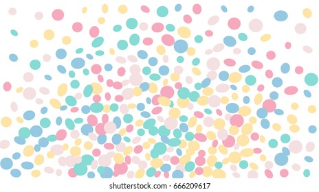 Confetti Background. Colorful Circles and Ellipses. Texture for Horizontal Poster
