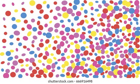 Confetti Background. Colorful Circles and Ellipses. Texture for Horizontal Poster