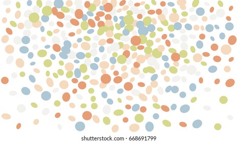 Confetti Background. Colorful Circles and Ellipses. Texture for Horizontal Poster