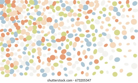 Confetti Background. Colorful Circles and Ellipses. Texture for Horizontal Poster