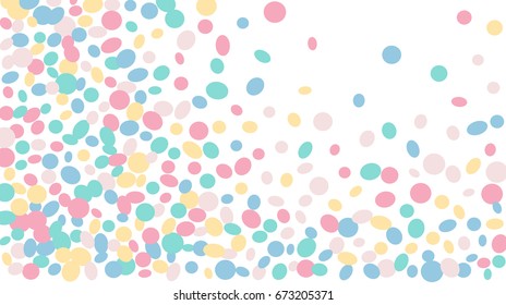 Confetti Background. Colorful Circles and Ellipses. Texture for Horizontal Poster