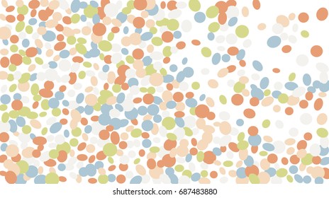 Confetti Background. Colorful Circles and Ellipses. Texture for Horizontal Poster