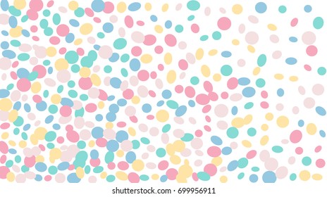 Confetti Background. Colorful Circles and Ellipses. Texture for Horizontal Poster