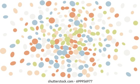 Confetti Background. Colorful Circles and Ellipses. Texture for Horizontal Poster