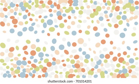 Confetti Background. Colorful Circles and Ellipses. Texture for Horizontal Poster
