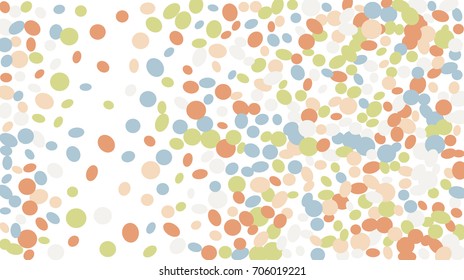 Confetti Background. Colorful Circles and Ellipses. Texture for Horizontal Poster