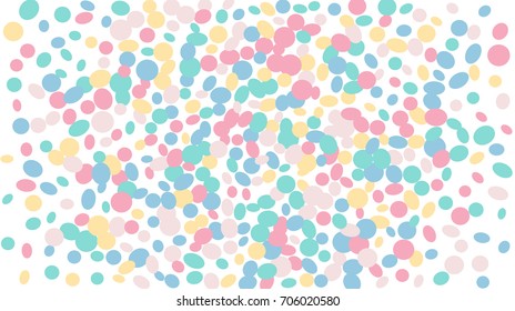 Confetti Background. Colorful Circles and Ellipses. Texture for Horizontal Poster