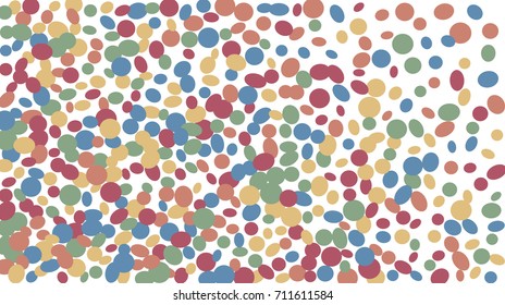 Confetti Background. Colorful Circles and Ellipses. Texture for Horizontal Poster