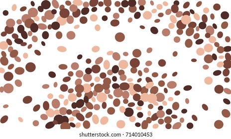 Confetti Background. Colorful Circles and Ellipses. Texture for Horizontal Poster