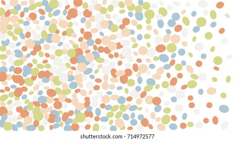 Confetti Background. Colorful Circles and Ellipses. Texture for Horizontal Poster