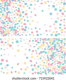 Confetti Background. Colorful Circles and Ellipses. Texture for Horizontal Poster