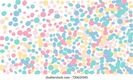 Confetti Background. Colorful Circles and Ellipses. Texture for Horizontal Poster