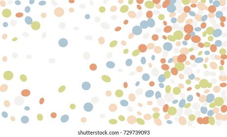 Confetti Background. Colorful Circles and Ellipses. Texture for Horizontal Poster