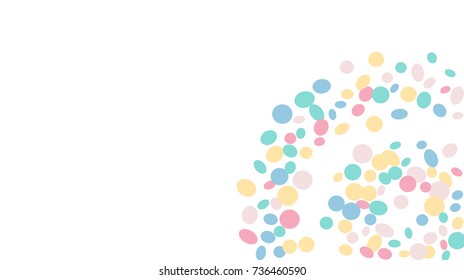 Confetti Background. Colorful Circles and Ellipses. Texture for Horizontal Poster