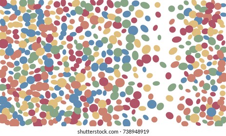 Confetti Background. Colorful Circles and Ellipses. Texture for Horizontal Poster