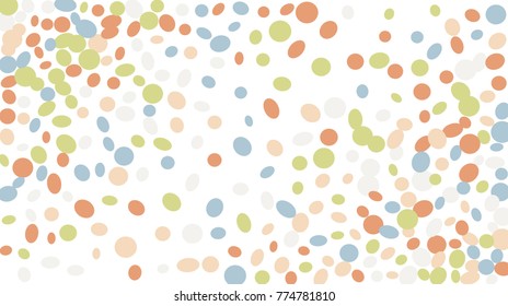 Confetti Background. Colorful Circles and Ellipses. Texture for Horizontal Poster