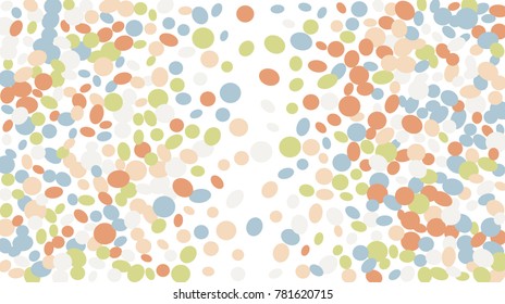 Confetti Background. Colorful Circles and Ellipses. Texture for Horizontal Poster
