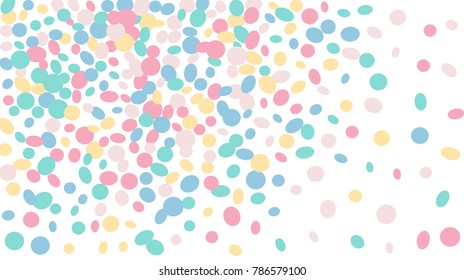 Confetti Background. Colorful Circles and Ellipses. Texture for Horizontal Poster
