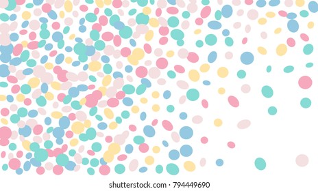 Confetti Background. Colorful Circles and Ellipses. Texture for Horizontal Poster