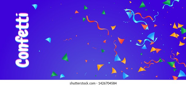 Confetti background colorful explosion. Abstract vector illustration banner