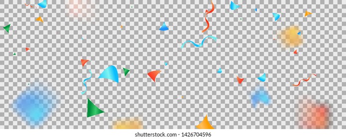 Confetti background colorful explosion. Abstract vector illustration banner
