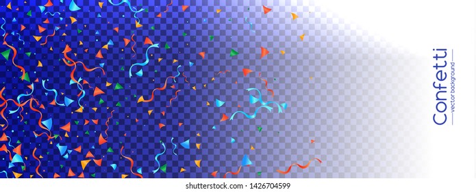Confetti background colorful explosion. Abstract vector illustration banner