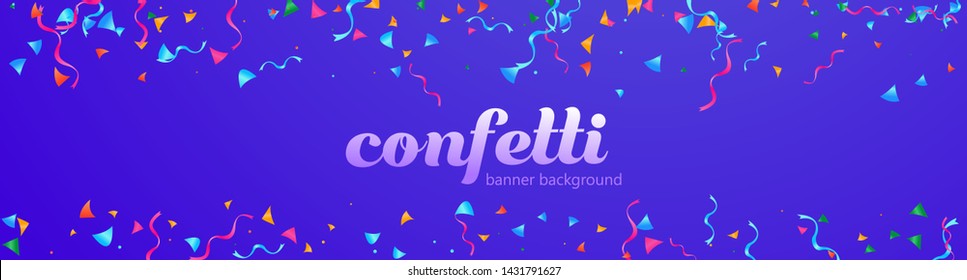 Confetti background colorful explosion. Abstract vector illustration banner 