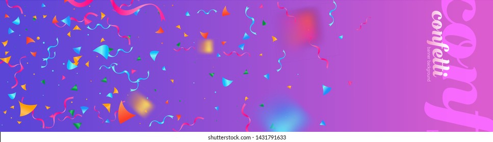 Confetti background colorful explosion. Abstract vector illustration banner 