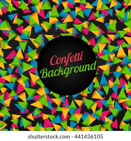 confetti background in dark