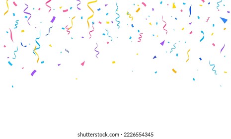 Fondo de Confetti. Fondo festivo. Diseño de fiesta de cumpleaños con confetti colorido. Ilustración del vector