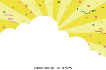 Confetti background frame material of cumulonimbus clouds