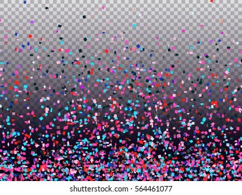 Confetti background. Holiday vector. Celebration, festival, winning or carnival concept. Colorful confetti pieces illustration for web design, creative projects or printed products.
